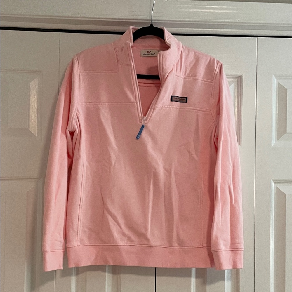 Vineyard Vines Light Pink Quarter-Zip Pullover